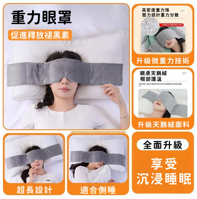 遮光雙面隔音耳罩，眼罩+耳罩二合一