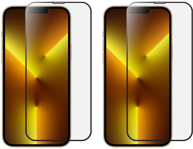 알럽스킨 아이폰14 풀커버 강화유리 액정보호필름 2매, 1개