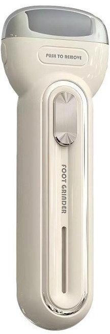 電動磨腳皮機 磨腳機 除老繭 去角質 磨足機 磨腳器 修足機 手足修磨機 去腳皮機 (米色 附粗中細磨頭), 白色, 白