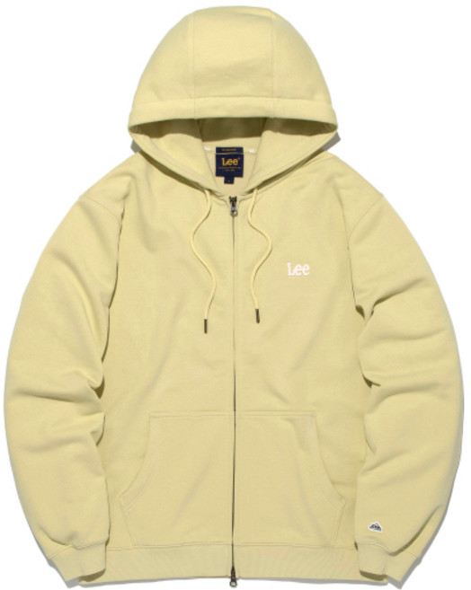 LEE 펠트 트위치 로고 후드 집업 레몬 LE2601HZ13LM 139918