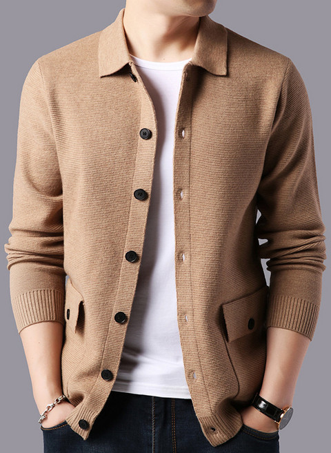 AOKADA 남성 봄 가을 루즈핏 니트 가디건 아웃도어