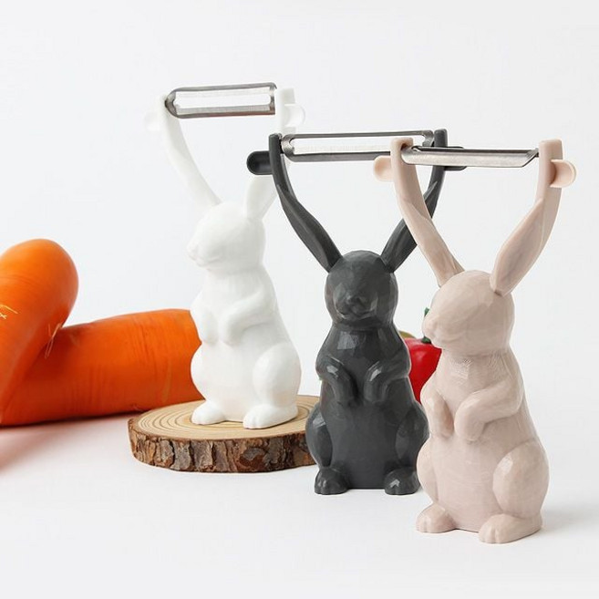 래빗 감자칼 다용도 깎기 우영 당근 야채 만능 무채칼 jum+595id, 스카이블루, 1개