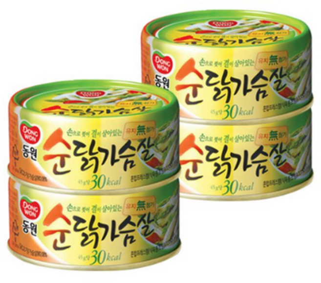 동원 순닭가슴살 통조림, 135g, 4개