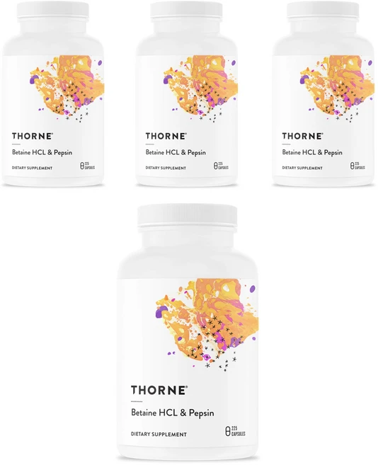 쏜리서치 베타인HCL & 펩신 캡슐, 225정, 4개 - 쿠팡