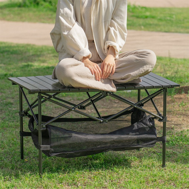 GGRO 접이식 캠핑 해먹테이블 폴딩테이블, 블랙