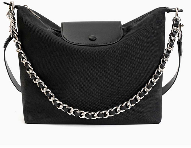 다람앤토리 생활방수 가능한 튼튼한 지퍼 캔버스 여성 캐주얼가방 크로스백 에코백 체인 숄더백(3종스트랩+지퍼파우치 포함)