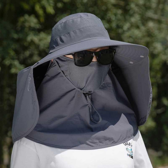 防曬帽女 夏季遮陽帽 大帽簷防曬 戶外紫外線遮臉護頸 漁夫帽