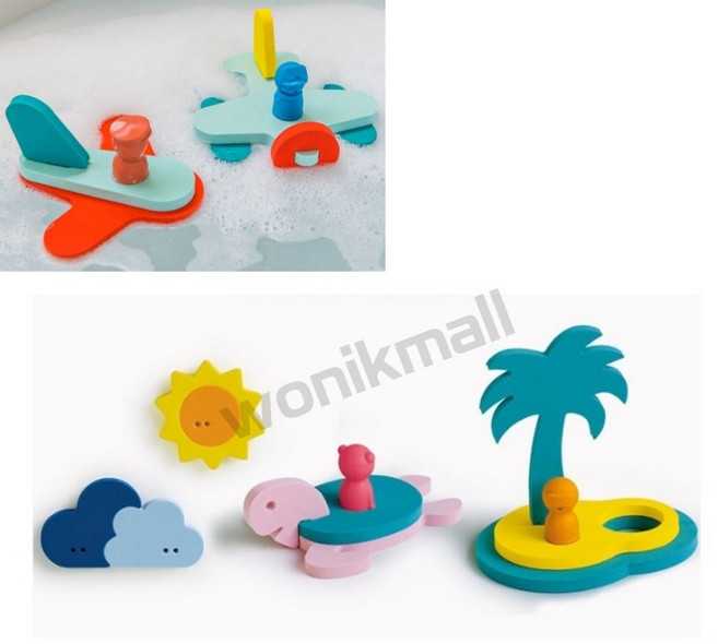 원익몰 목욕놀이 블록 욕조놀이, 트레저아일랜드(Q1942), 1개, 트레이저아일랜드