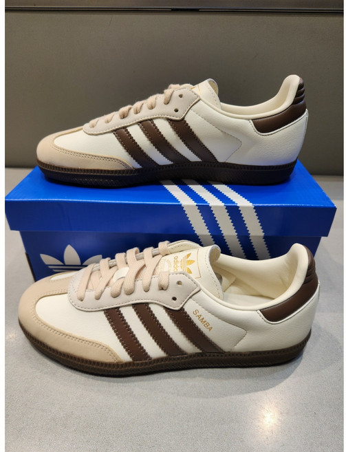 아디다스 공용 삼바 OG 운동화 오프화이트/어스스트라타 JR8842