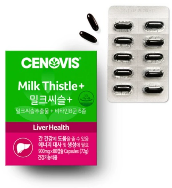 세노비스 밀크씨슬 플러스, 80정, 1개 - 쿠팡