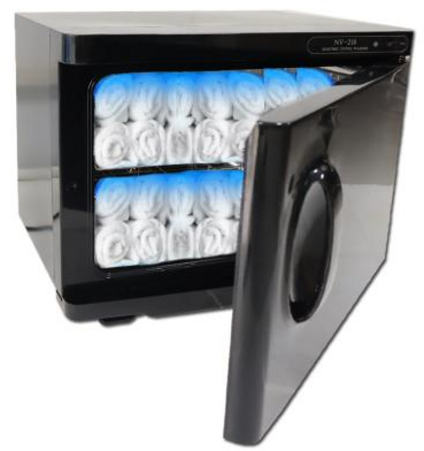 타올온장고 네일용품 마사지수건 미용실 이발사용 살균 소독 매니큐어 살균기 2 인 1 핫 타올 워머 대용량 캐비닛 23L, Black Swan, 1.Black Swan