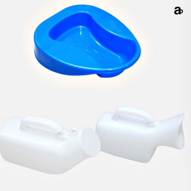 오줌통 이동용 플라스틱 요강 남자 여자 소변통 변기 노인소변기, 소변기 여성용 블루, 1개