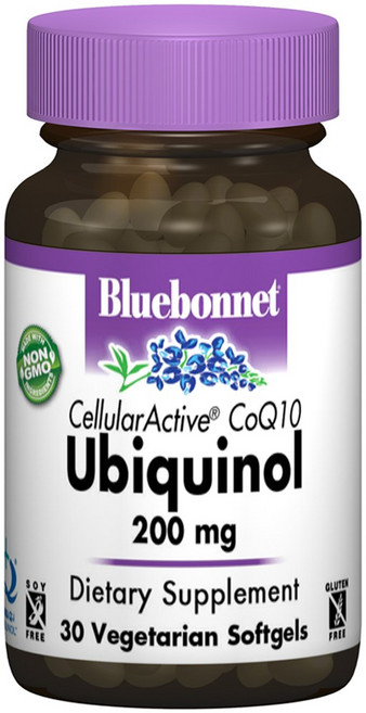 Bluebonnet CoQ10 還原型 200mg 素食軟膠囊, 30錠, 1個