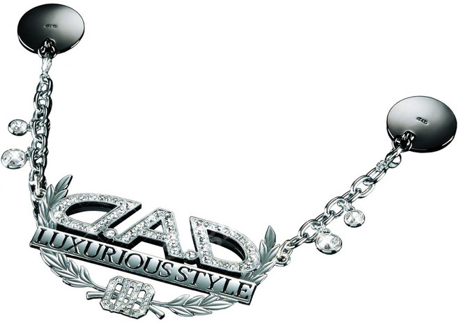 가르송 DAD 차량용 룸미러 장식 차걸이 악세사리, 01 크리스탈, 실버, 1개