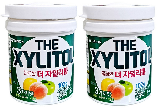 오리온 깔끔한 더 자일리톨, 102g, 2개