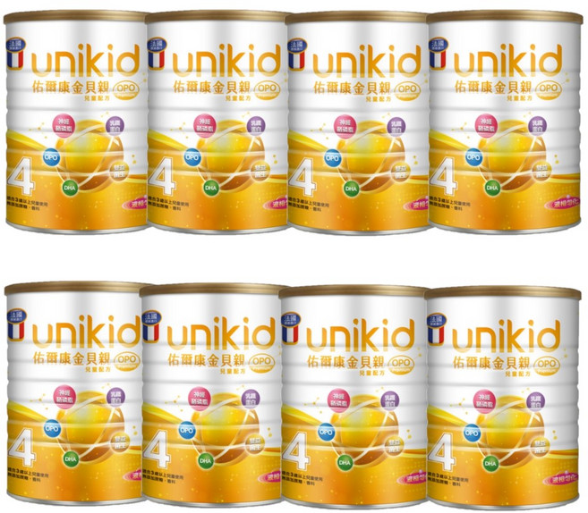 unikid 佑爾康 金貝親 OPO Premium 4號 3歲以上兒童配方, 850g, 8個