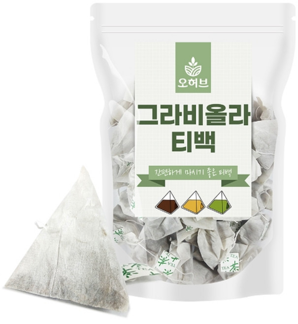 오허브 그라비올라 티백 그라비올라차 100개 삼각티백차 식수대용, 1개, 100개입
