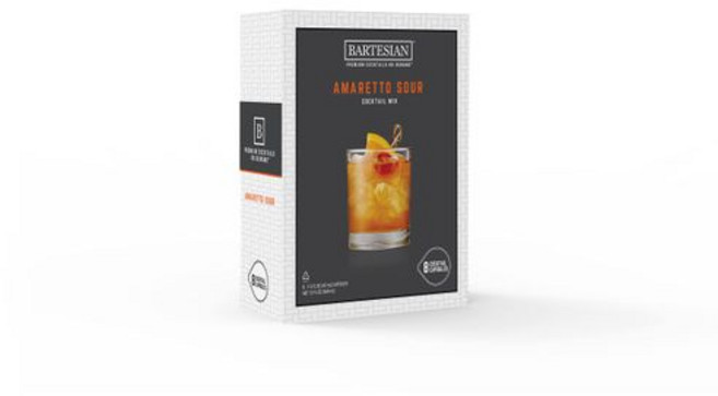 바테시안 아마레토 사워 칵테일 믹서 캡슐 8개 칵테일 캡슐 Bartesian Amaretto Sour Cocktail Mixer Capsules Pack of 8 Cocktai, 아마레토 사워 - 8개 팩, 1개