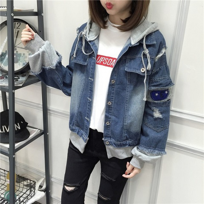 SAMARA 데님 청자켓 후드 집업 데일리10 LYQQ10 606562529661