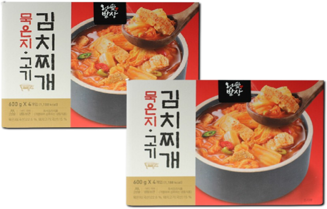 왕애밥상 묵은지 고기 김치찌개(600g x4ea) x2 set, 2개, 2.4kg