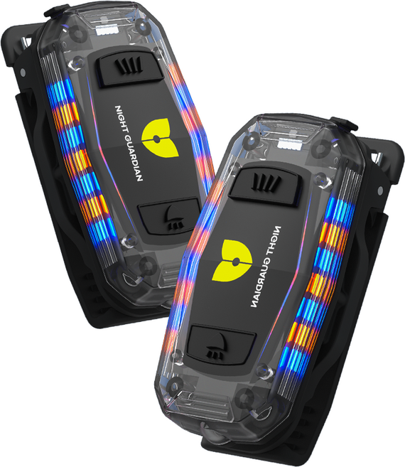 나이트가디언L02U 경찰 적색 청색 충전식 자전거 LED 후미등 바이크 경광등 배달, 1개, NGL02U 적색_청색