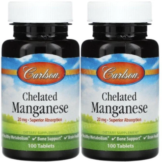 칼슨 킬레이트화 망간 20mg 100정, 2개 - 쿠팡