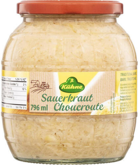Kuhne 퀴네 사우어크라우트 슈크라우트 독일식 양배추 절임 810g, 1개
