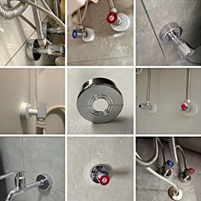 서진 수전 편심 수도꼭지 덮개 배관 마감 엔드 캡 샤워기 커버 분할 링 화장실 벽면 카바 No1, 1개