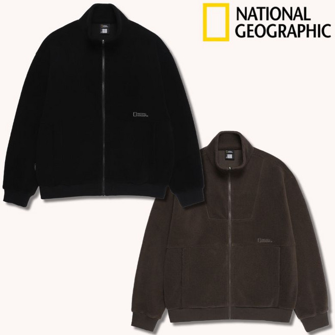 백화점정품 내셔널지오그래픽 남성 후리스 하이넥 자켓 플리스 집업 뽀글이 양털 아우터
