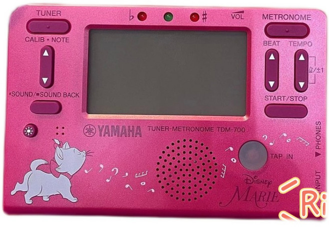 튜너 메트로놈 박자기 TM 70C 피아노 바이올린, 핑크 하프캣, 1개