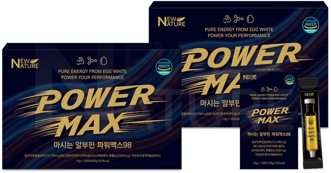 뉴네이처 고함량 마시는 알부민 식약처인증 정품 100% 난백 파워맥스98 흡수빠른 액상형 + 쇼핑백 포함, 60개, 15g - 쿠팡