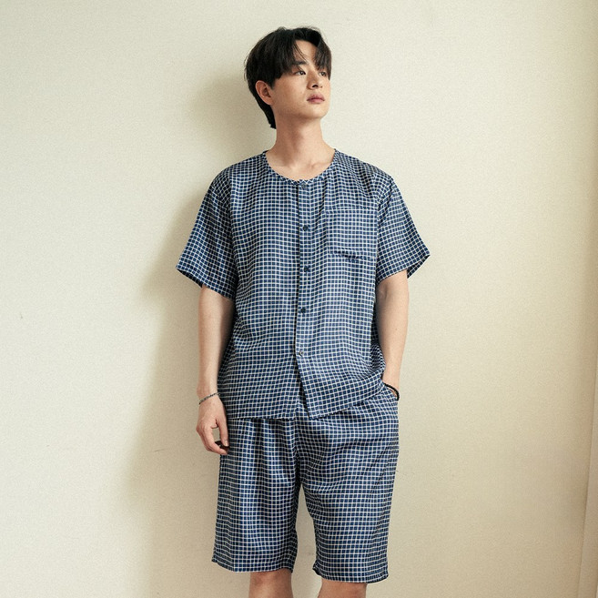 소소미도 남성용 풍기인견 잠옷 상하의 세트