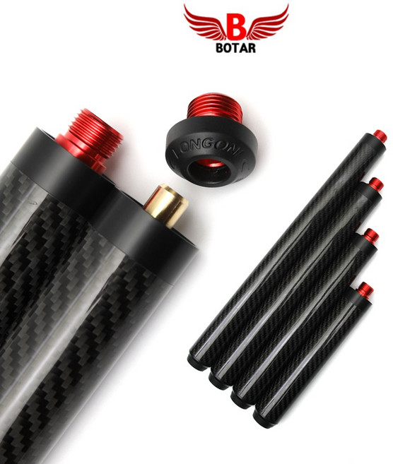 [보타르] 카본 익스텐션 롱고니큐 호환 전용 당구 큐연장대 당구용품, 블랙, 1개