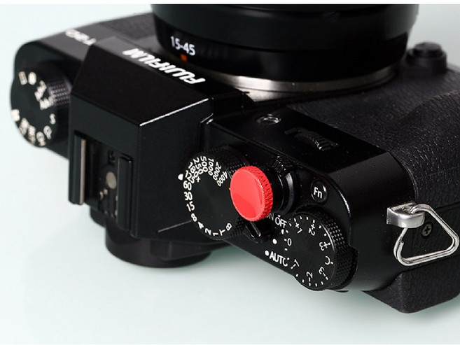 FUJIFILM 相機快門按鈕 紅色凹面雕花設計 適用富士徠卡佳能尼康等相機, 1個, 紅色凹款（雕花款）, 紅色凹款（雕花款）