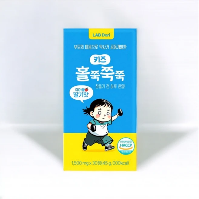 키즈 홀쭉쭉쭉 랩도리 특허 유산균 (1개월분), 1박스, 30정 - 쿠팡