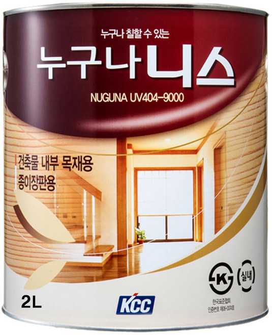 KCC페인트 누구나니스 유광, 투명, 2L, 1개