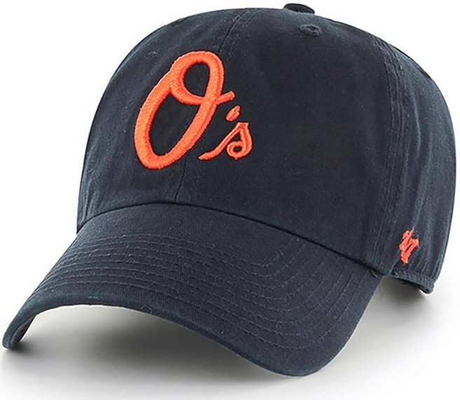 47 브랜드 MLB 블랙 팀 컬러 기본 로고 클린업 조절 가능한 야구 모자 모자 성인용 프리 사이즈 로스앤젤레스 다저스._159205, Baltimore Orioles, 볼티모어 오리올_159205