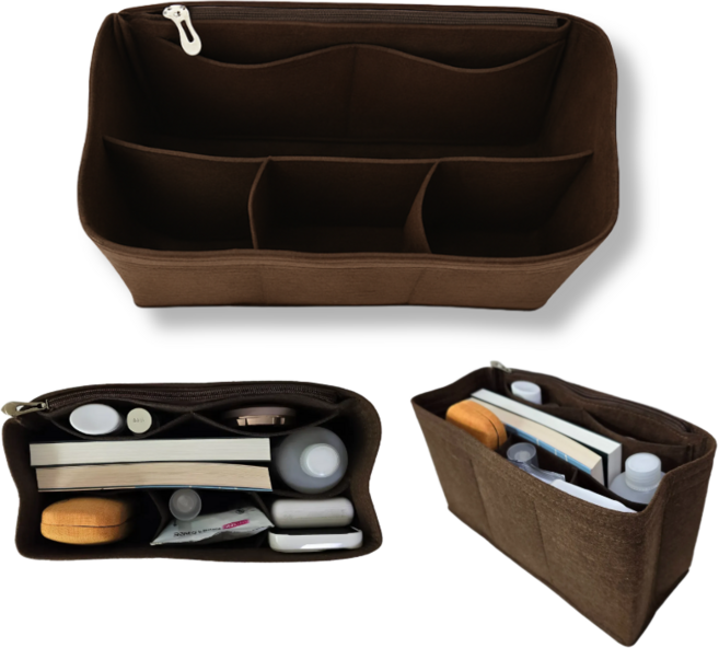 연솔홈 고급 펠트 이너백 가방 정리백 지퍼형 백인백 보부상가방 가방속정리