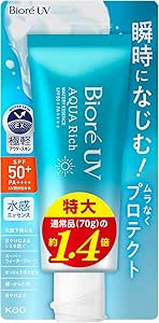 비오레 UV 아쿠아 리치 워터리 에센스 100g 선크림 SPF50 아마존일본 단독
