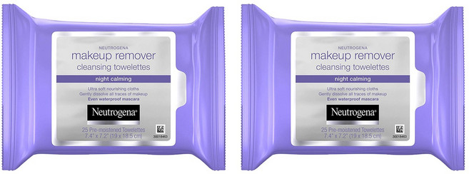 뉴트로지나 메이크업 리무버 클렌징 타월렛 나이트 카밍, 2개