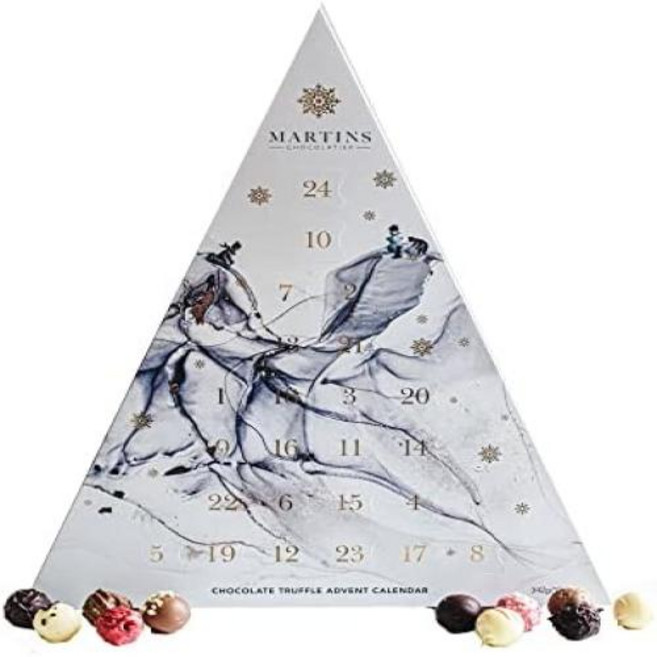 마틴스 쇼콜라티에 초콜릿 어드벤트 캘린더 초대형 342g 벨기에산 트뤼플 사슴으로 만든 2023 2024, 1개