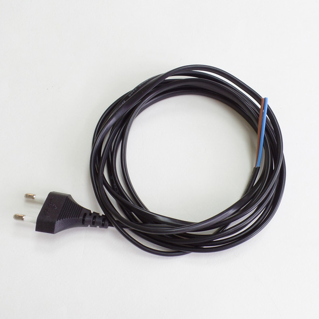 브래트 원형 무접지 파워코드 전원선 0.75SQ 2.5A 7A 10A 16A 1M 2M 3M 백색 회색 브레트코드, 무접지 브래트 코드 1m, 1개