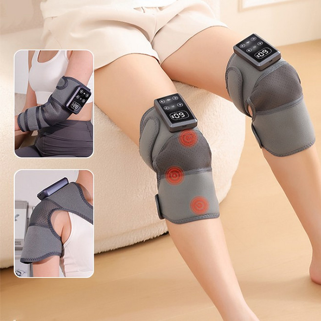 다기능 마사지기 가열 마사지 무릎 보호대 어깨 팔꿈치 온열 진동 무릎마사지기, 그레이 투피스, DL-8901