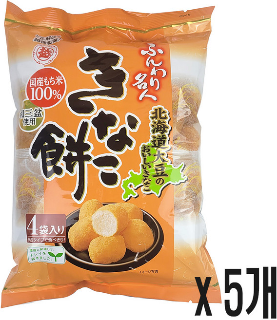 훈와리메이진 콩가루 모찌 스낵, 75g, 5개