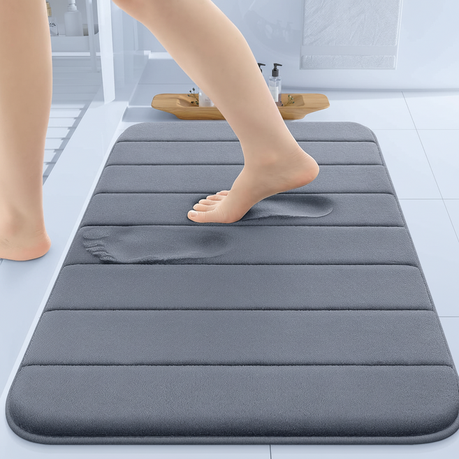 처리스홈 빨아쓰는 메모리폼 발매트 미끄럼방지 물흡수, 그레이