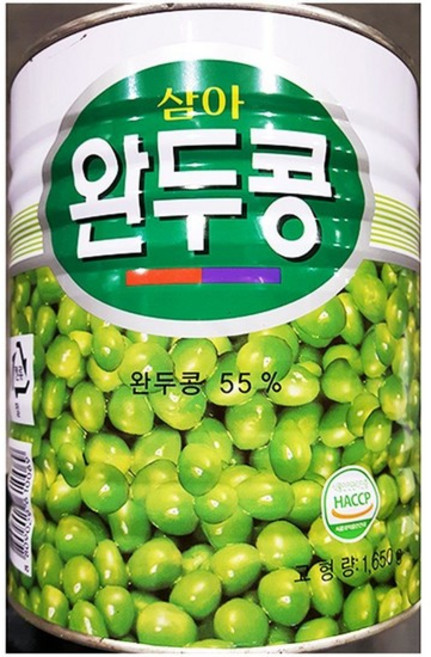 완두콩캔 삼아 3kg 식당 통조림 업소용 식자재 업소 완두콩캔 완두콩통조림 완두콩깡통