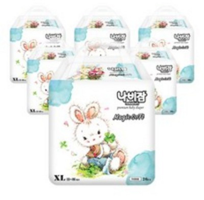 나비잠 매직 소프트 팬티형 기저귀 아동공용 점보형 (15kg~), 특대형(XL), 312매