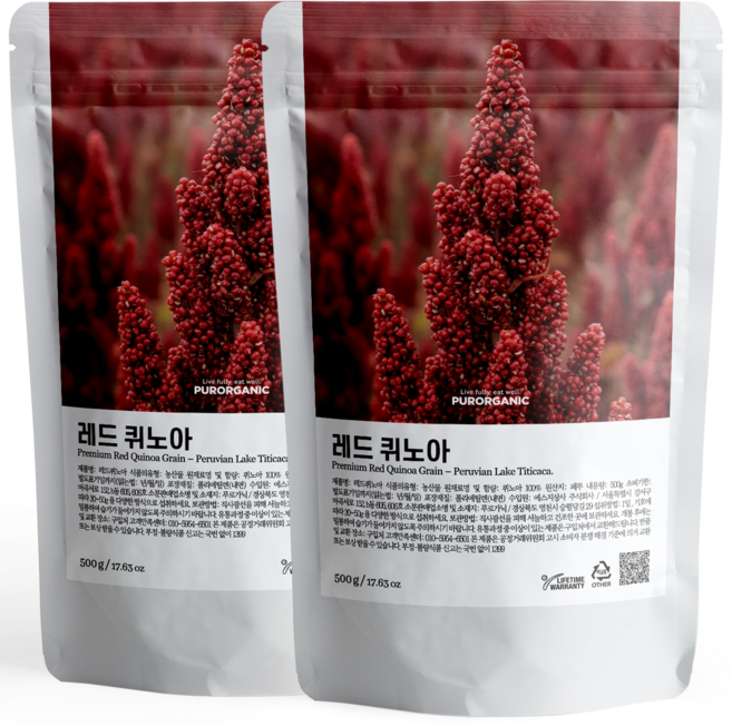 푸로가닉 레드 퀴노아, 500g, 2개