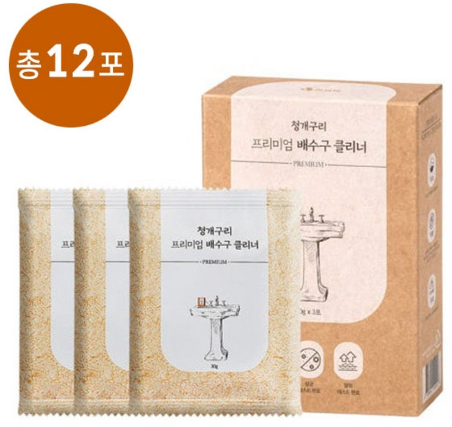 하비비 배수구 클리너 12종 (4box), 90g, 4개