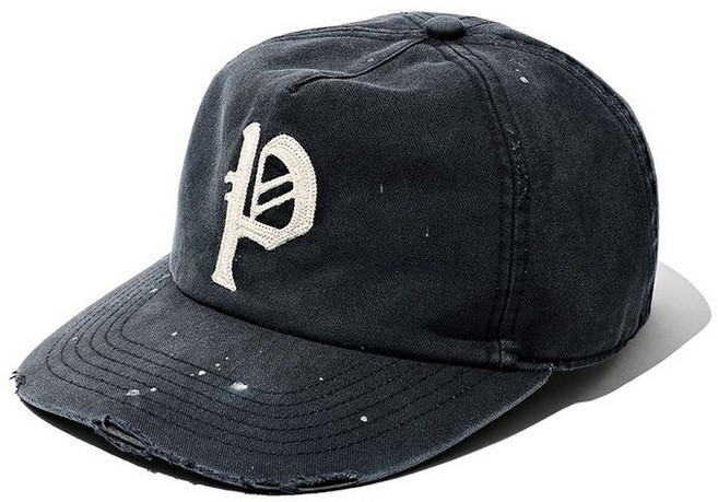 매장정품 파르티멘토 PARTIMENTO REWORKS Distress Old P Ball Cap_VTG Black PRC-2611 BK 687739